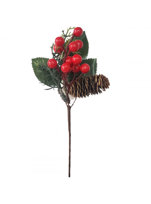 Ramo de Flor Artificial de Natal 17cm Decoração de Natal