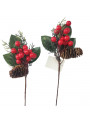 Ramo de Flor Artificial de Natal 17cm Decoração de Natal