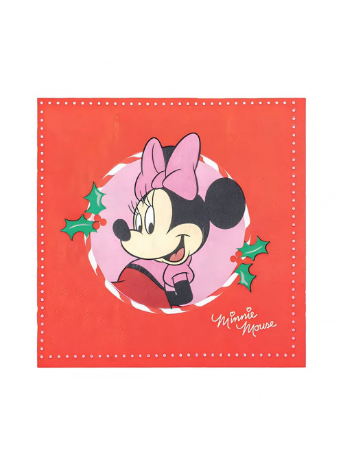 Guardanapo de Papel Folha Dupla Minnie Natal 32,5x32,5cm 20 Unidades