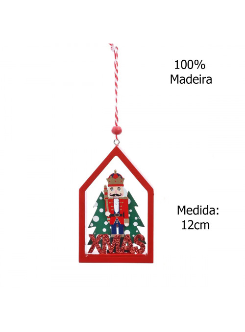 Enfeite para Pendurar Árvore de Natal Soldadinho de Chumbo 12cm