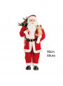 Papai Noel Segurando Presentes Vermelho 90cm Grande Luxo Premium