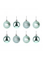 Bola de Natal 6cm Oceane Tiffany 8 Unidades Decoração Árvore de Natal