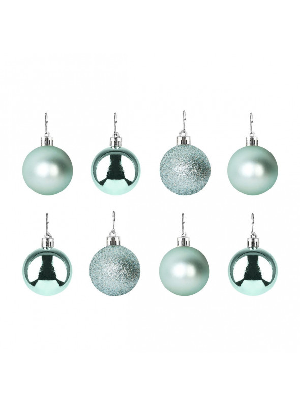 Bola de Natal 6cm Oceane Tiffany 8 Unidades Decoração Árvore de Natal