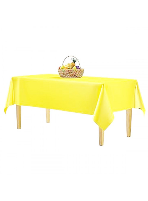 Toalha de Mesa Descartável de Luxo Amarelo Candy 137 x 183cm