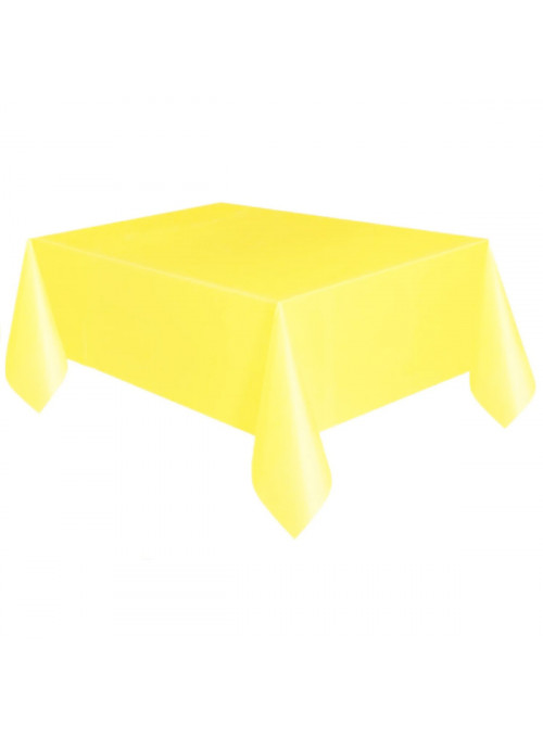 Toalha de Mesa Descartável de Luxo Amarelo Candy 137 x 183cm