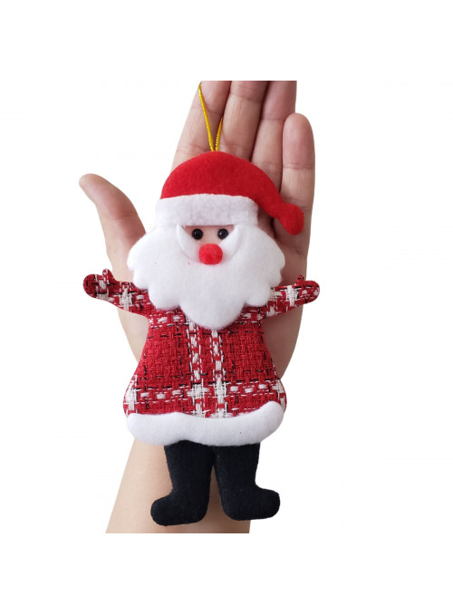 Enfeite para Pendurar Árvore de Natal Papai Noel Vermelho 17cm