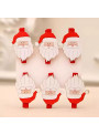 Mini Pregador Natalino Papai Noel 3,5cm 6 Unidades Decoração de Natal