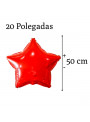 Balão Metalizado Estrela Vermelha 50 Polegadas 50cm Premium