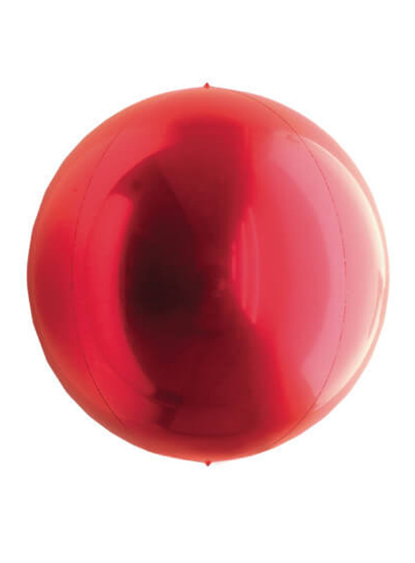 Balão Metalizado Esphera Globo 4D Vermelho 36 Polegadas 91cm