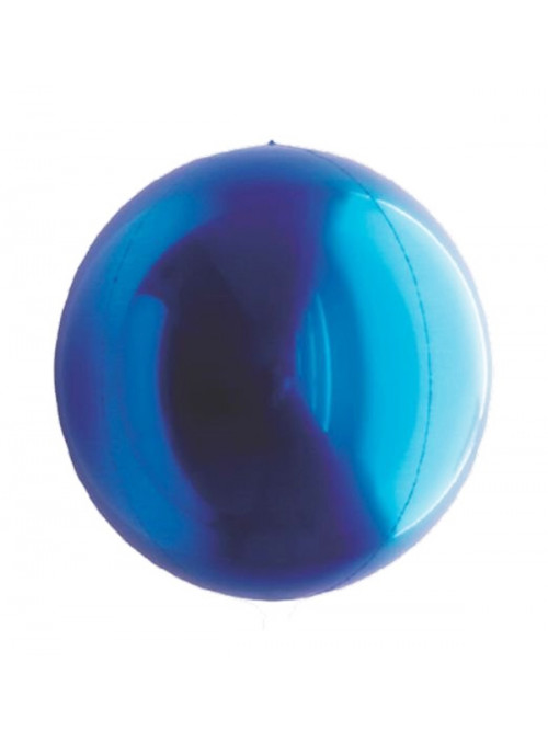 Balão Metalizado Esphera Globo 4D Azul Royal 15 Polegadas 38cm