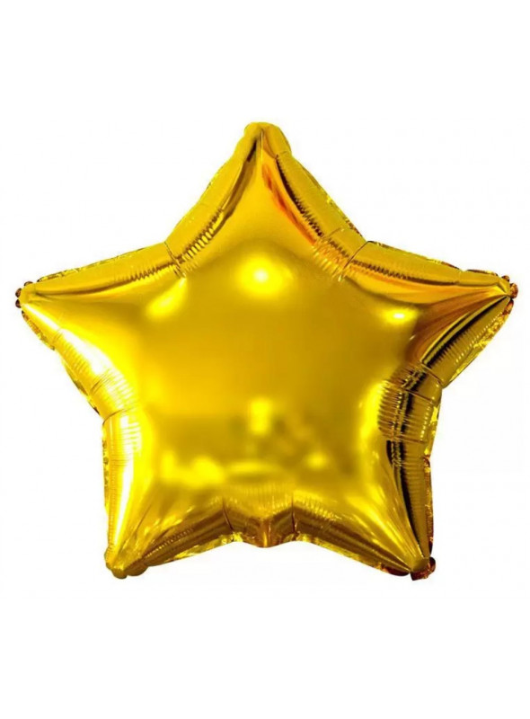 Balão Metalizado Estrela Dourada 20 Polegadas 50cm Megatoon