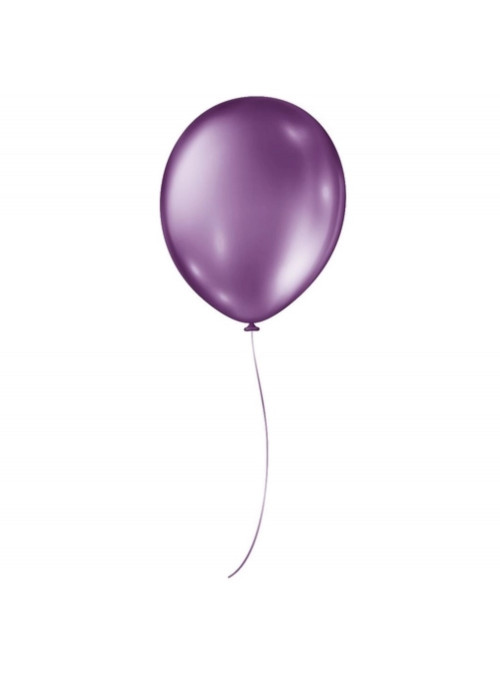 Balões de Látex Roxo Metálico 11 Polegadas 28cm São Roque 25 Unidades