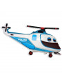 Balão Metalizado Helicóptero Resgate Azul 37 Polegadas 96cm