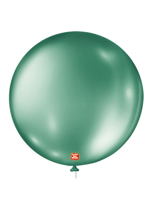 Balões de Látex Verde Metálico 05 Polegadas 13cm São Roque 25 Unidades