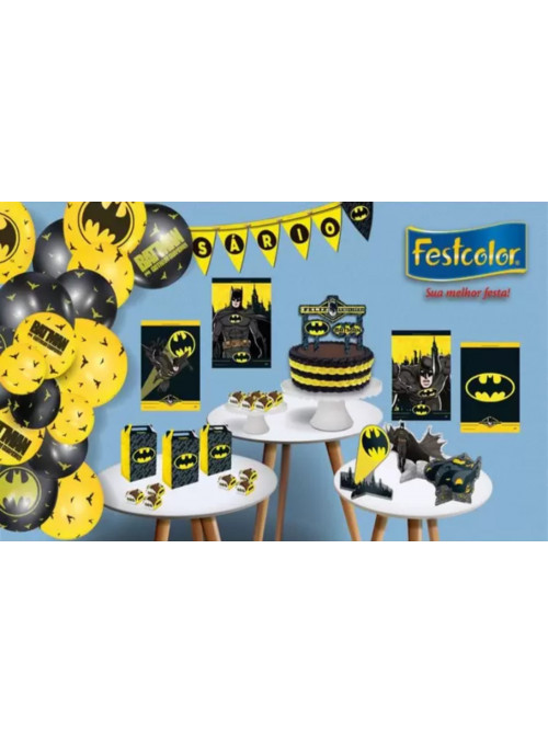 Kit Decorativo Só um Bolinho Festa Batman Festcolor