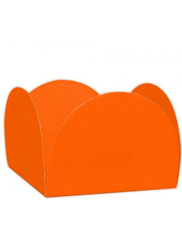 Forminhas De Doces 4 Pétalas Laranja Neon Nc Toys 50 unidades