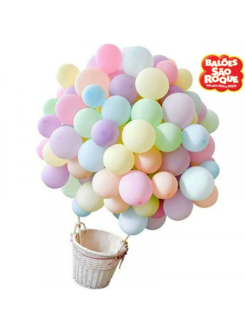 Balões de Látex Candy Colors Sortidos 5 Polegadas 13cm São Roque 25 Unidades