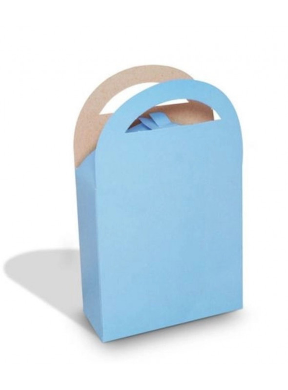 Lembrancinha Caixa Surpresa Azul Claro 10cm x 4,5cm x 11,5cm Ultrafest 8 Unidades