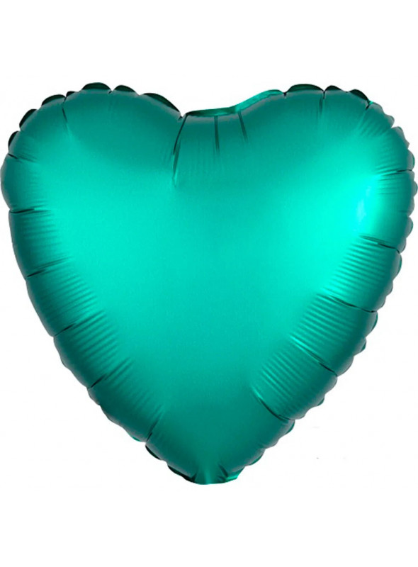 Balão Metalizado Coração Verde Cromado 20 Polegadas 50cm Flexmetal