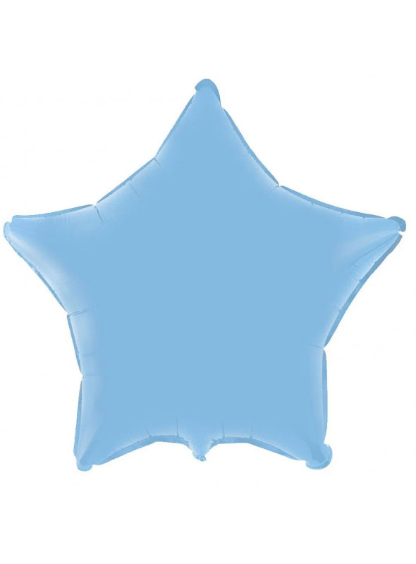 Balão Metalizado Estrela Azul Bebê Pastel 20 Polegadas 50cm Flexmetal