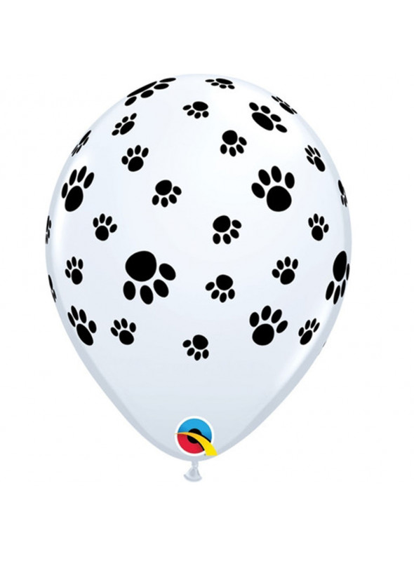 Balões de Látex Patas de Cachorro 11 Polegadas 28cm Qualatex 10 Unidades
