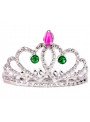 Adereço Mini Coroa de Princesa Prata com Pedras Bazar 1 Unidade