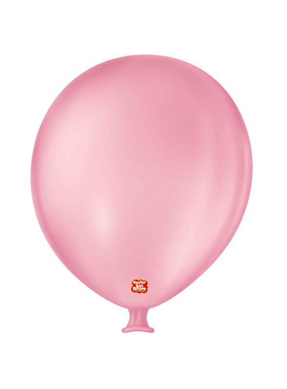 Balão de Látex Bexigão Gigante Rosa Tutti Frutti 25 Polegadas 64cm São Roque