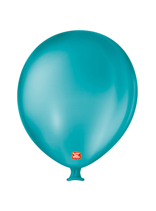 Balão de Látex Bexigão Gigante Azul Celeste 25 Polegadas 64cm São Roque