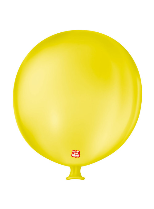 Balão de Látex Bexigão Super Gigante Amarelo Citrino 35 Polegadas 89cm São Roque