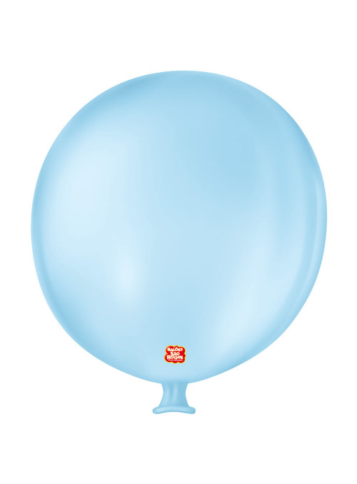 Balão de Látex Bexigão Super Gigante Azul Baby 35 Polegadas 89cm São Roque