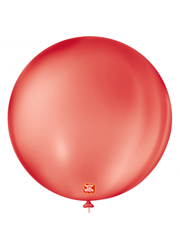 Balão de Látex Vermelho Quente 5 Polegadas 13cm São Roque 50 Unidades