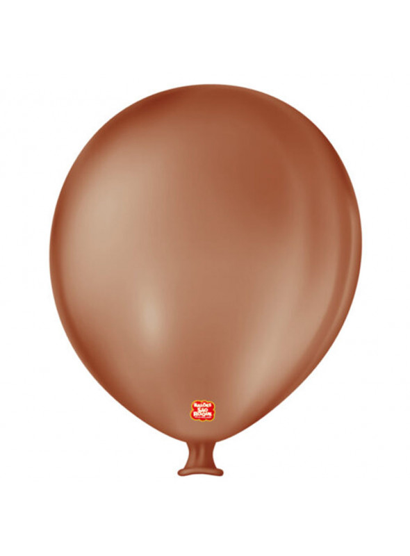 Balão de Látex Bexigão Gigante Marrom Café Brasil 25 Polegadas 64cm São Roque