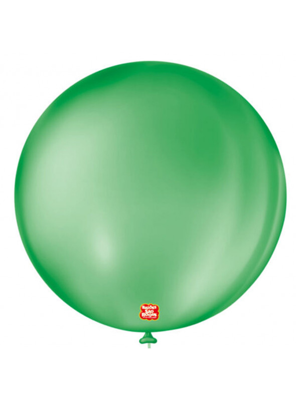 Balão de Látex Verde Bandeira 5 Polegadas 13cm São Roque 50 Unidades