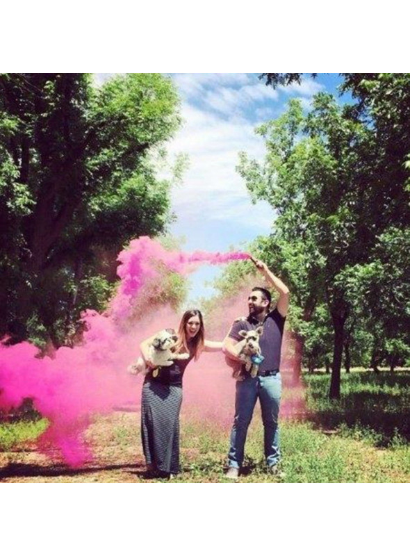 Bast o de Fuma a Colorida Rosa 22cm Festa Ch Revela o Comemora o