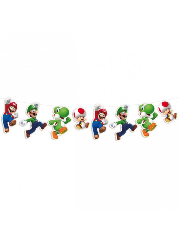 Faixa Decorativa Aniversário Super Mario 1 Metro Cromus