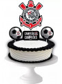 Topo de Bolo Cake Topper Time Corinthians Festcolor 4 Unidades