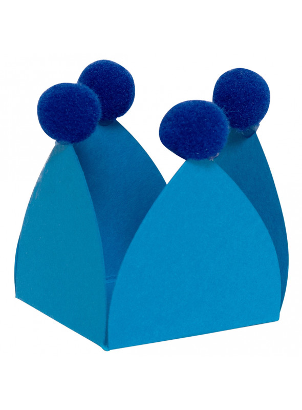 Forminhas para Doces Azul Marinho com Pompom Mesa Festa 10 Unidades