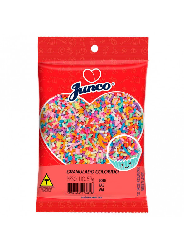 Granulado Colorido para Brigadeiros e Doces 50g Junco