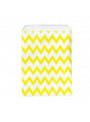 Saquinhos de Papel Amarelo Zig Zag Chevron 12 Unidades