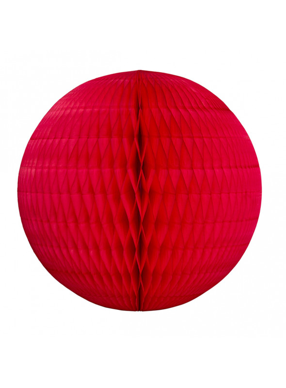 Globo de Seda Decorativo Vermelho Tamanho G 24cm Mesa Festa