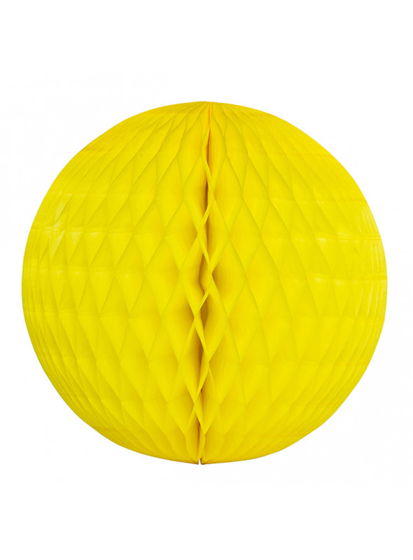 Globo de Seda Decorativo Amarelo Quindim Tamanho G 24cm Mesa Festa