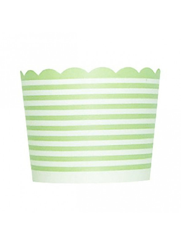 Forminhas para Cupcake de Papel Verde Claro Listrado 20 Unidades