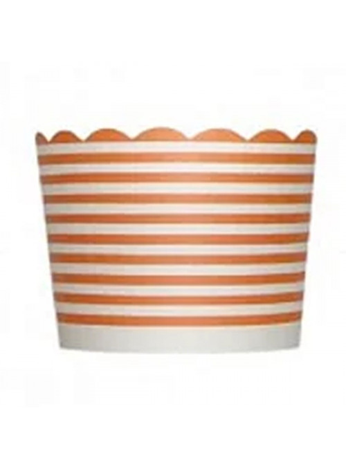 Forminhas para Cupcake de Papel Laranja Listrado 20 Unidades