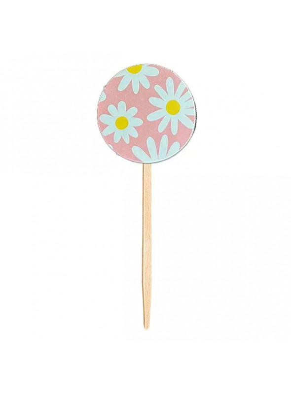 Topo para Cupcake Pick Toppers Margaridas 10 Unidades