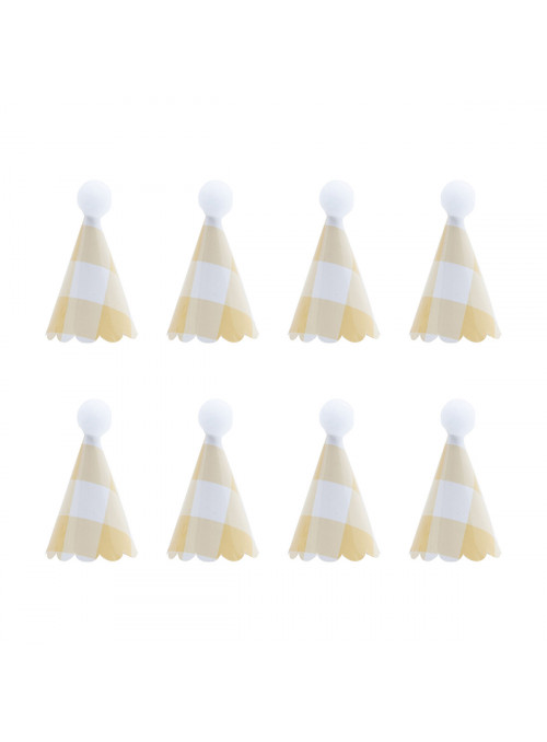 Mini Chapeuzinho Xadrez Aveia para Doces e Decoração 4,5cm 8 Unidades