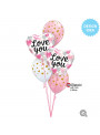 Balão Metalizado Coração Love You Corações 18 Polegadas 46cm Qualatex