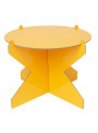 Boleira Desmontável Reutilizável Redonda Amarelo Quindim 26cm Mesa Festa