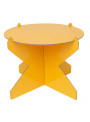 Boleira Desmontável Reutilizável Redonda Amarelo Quindim 20cm Mesa Festa