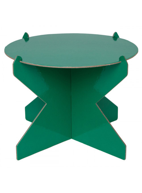 Boleira Desmontável Reutilizável Redonda Verde Folha 20cm Mesa Festa