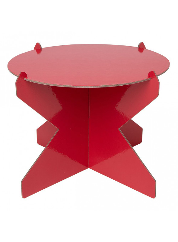 Boleira Desmontável Reutilizável Redonda Vermelho Maravilha 20cm Mesa Festa